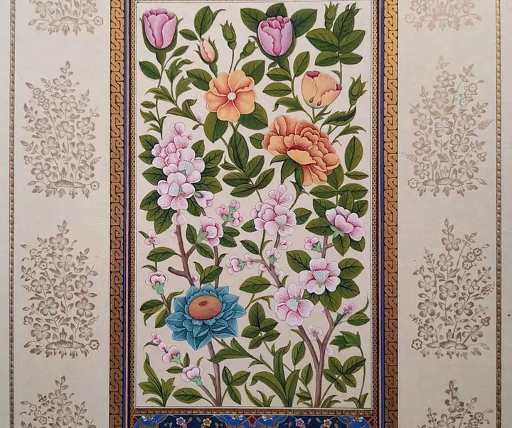 گالری آثار گل و مرغ و تذهیب حمیده زارع دار از ایران