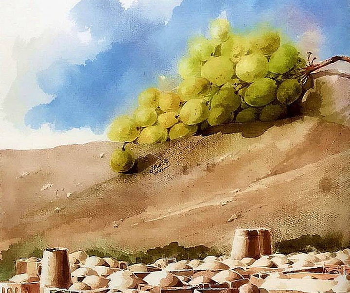 گالری نقاشی های آبرنگ علی اکبر صادقی از ایران