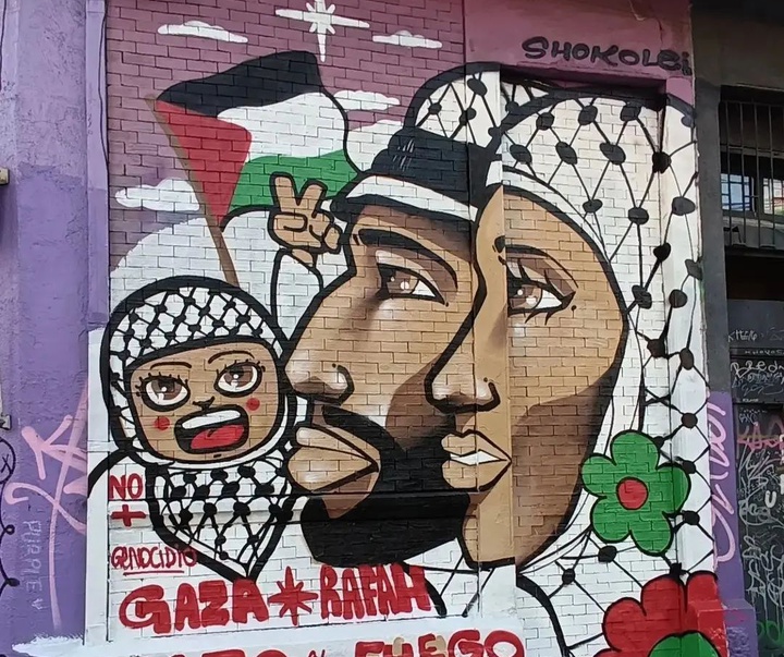 گالری نقاشی‌های خیابانی با موضوع فلسطین