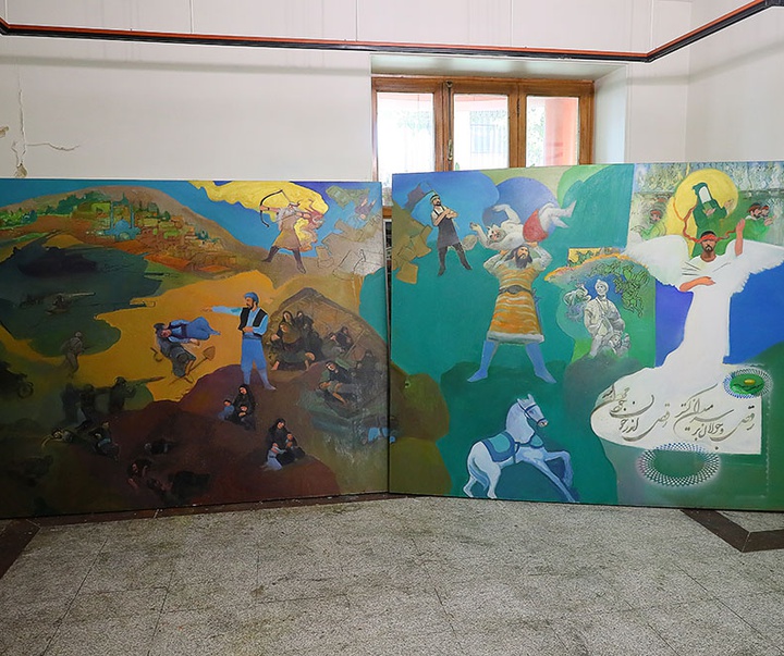 گزارش تصویری از کارگاه نقاشی حبیب صادقی از ایران