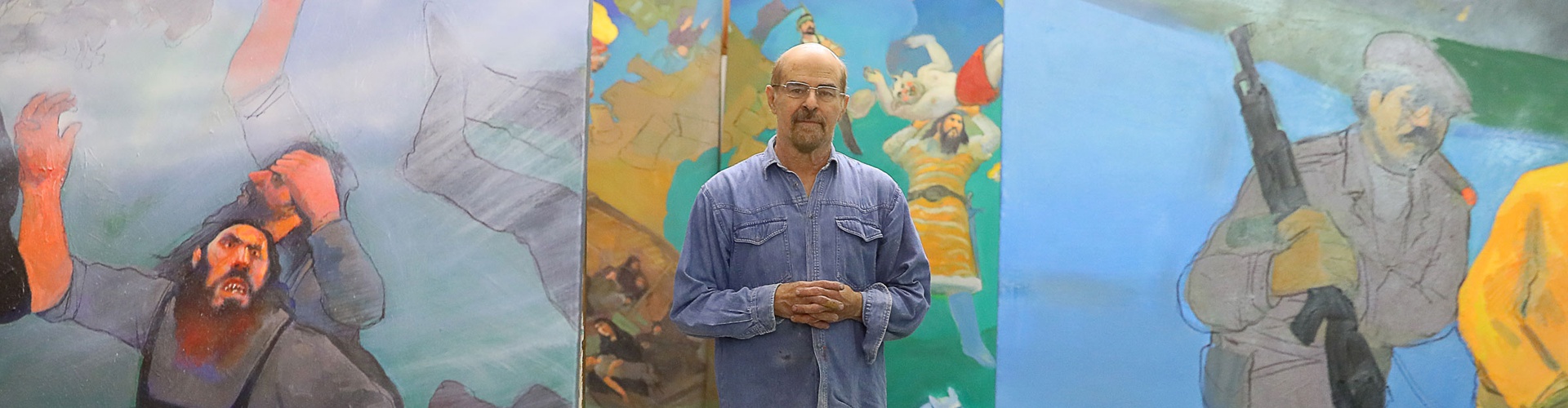 گزارش تصویری از کارگاه نقاشی حبیب صادقی از ایران