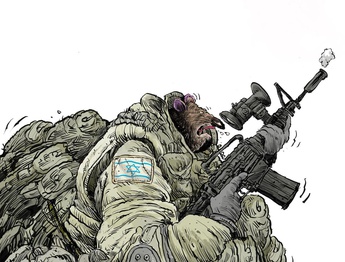 گالری آثار کارتون غزه از سراسر جهان