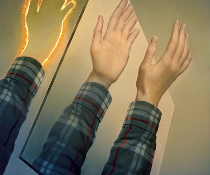 mirror hands fire