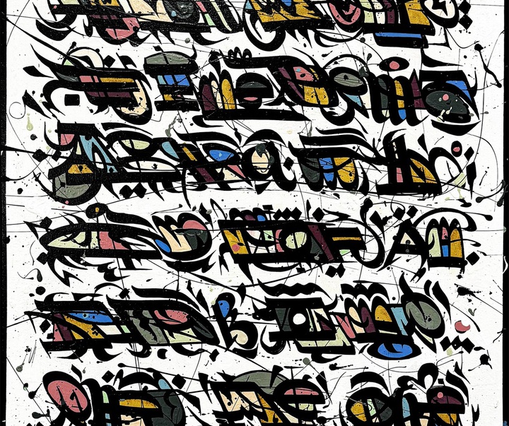 گالری آثار نقاشی گرافیتی انتزاعی گولون ماهه (لیتو) از فرانسه