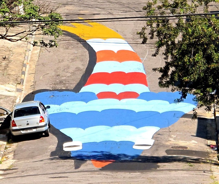گالری آثاری از هنرهای خیابانی اثر تک از برزیل