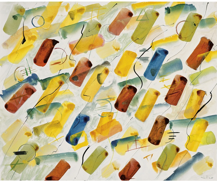 گالری نقاشی‌های انتزاعی اتل عدنان هنرمند لبنانی آمریکایی