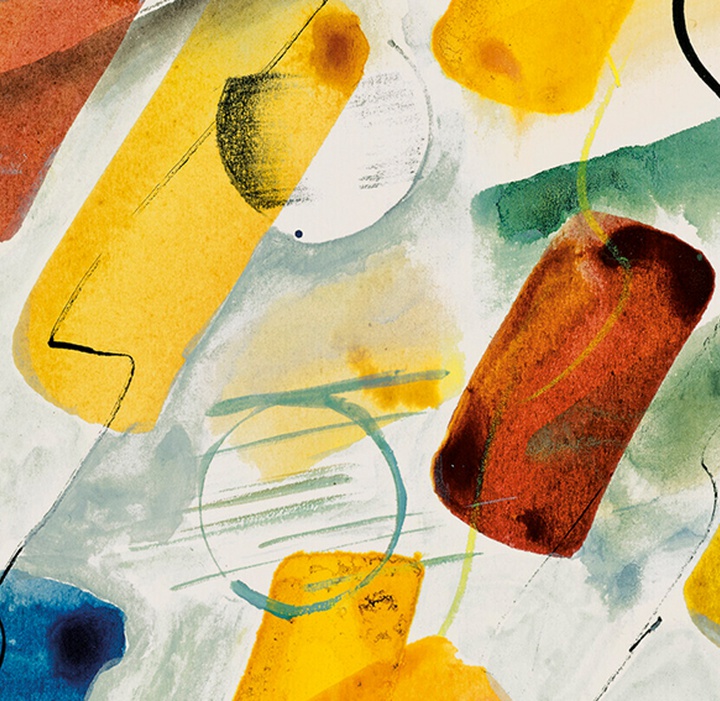 گالری نقاشی‌های انتزاعی اتل عدنان هنرمند لبنانی آمریکایی